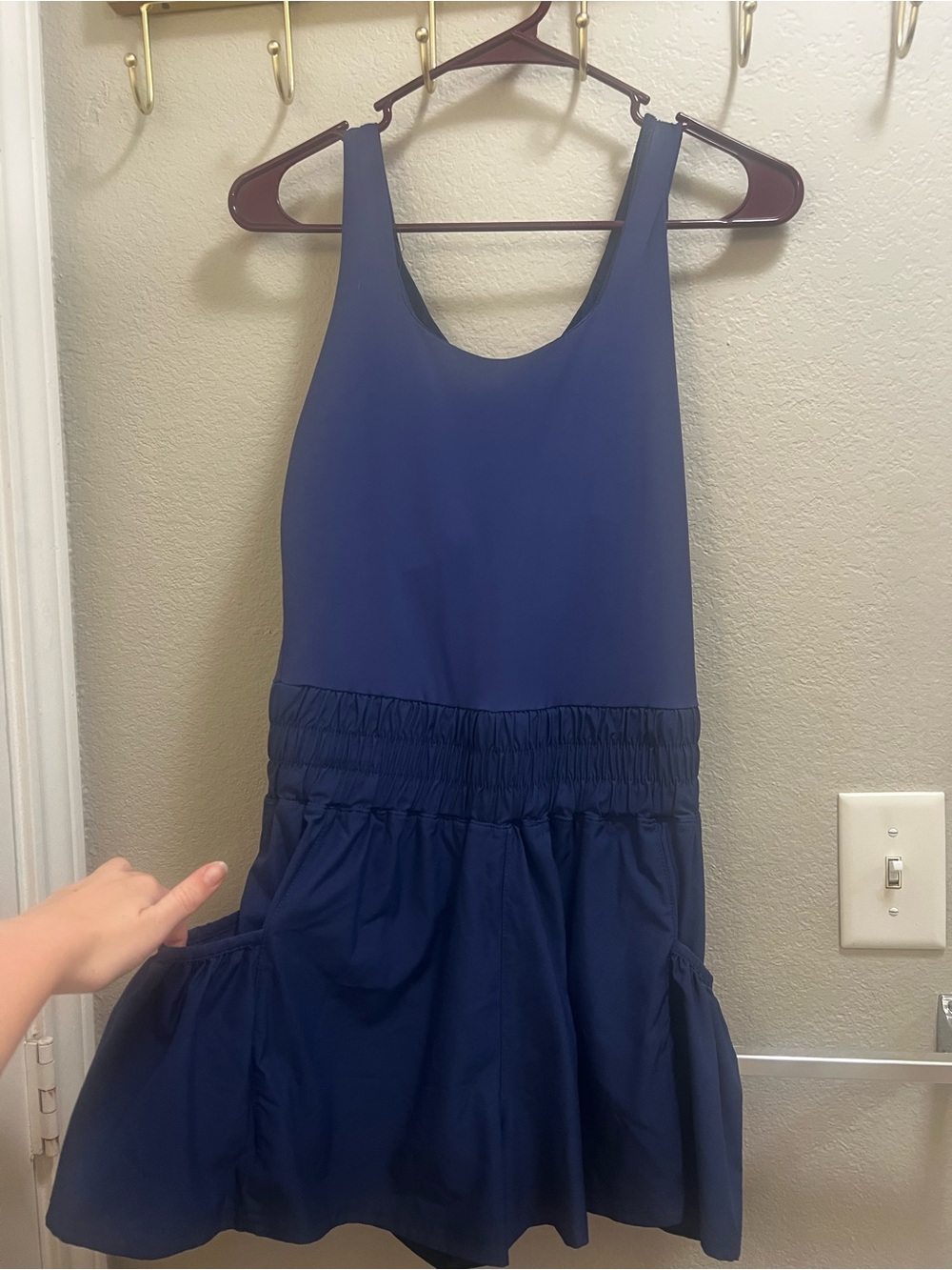 AS Revival Altar'd State Blue Athletic Romper Size